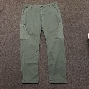 DU/ER Duer Live Free Adventure Pant Cargo Green Hiking Water Repellent W38 L32